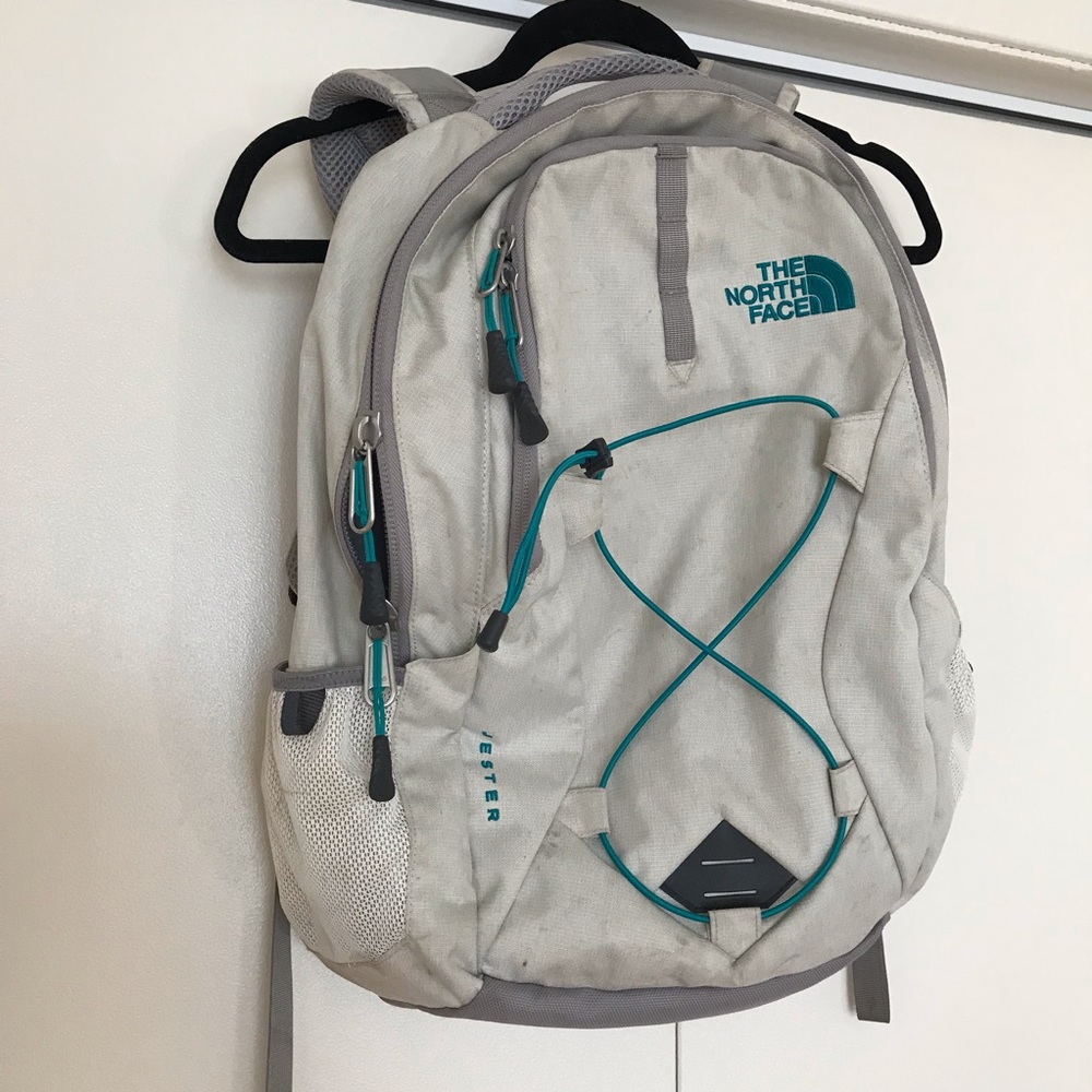 The north face white backpack